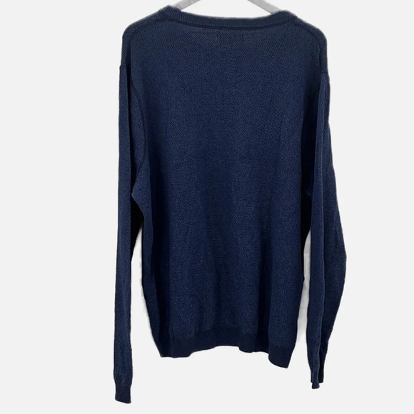 Treasure & Bond Textured Cotton Crewneck Sweater in Navy Iris - NWOT - Size 2XL - Picture 3 of 6